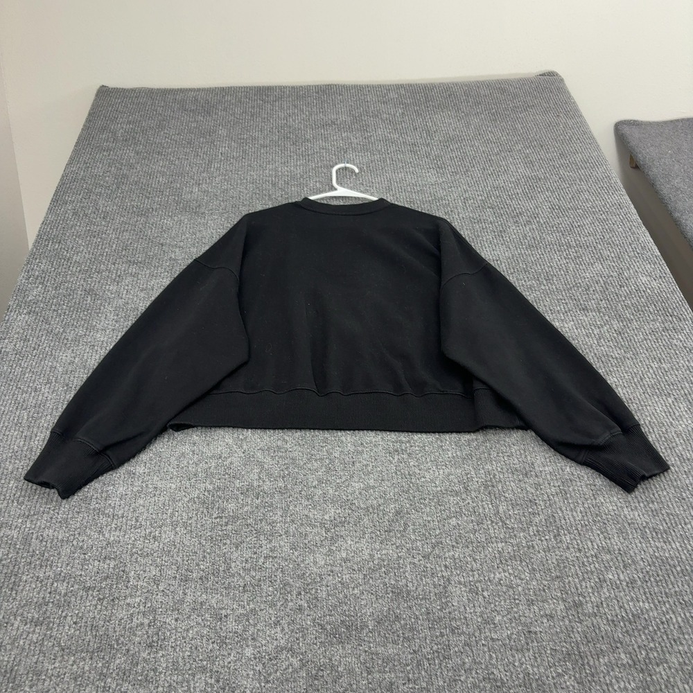 Bad Birdie Sweatshirt Womens M Black Cotton Embroidered Crewneck Streetwear - Picture 5 of 8